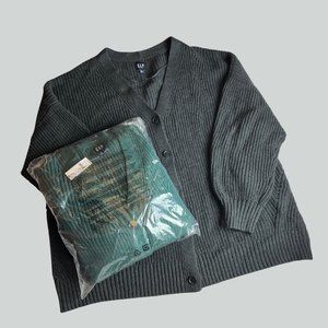 New GAP Cardigans Charcoal Grey & Dark Green XL
